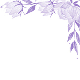 Purple Floral Watercolor Clipart JPG (White Background) 30