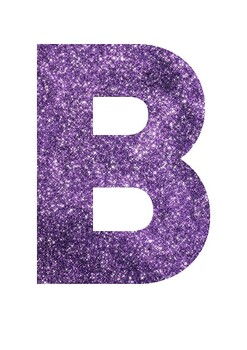 Purple Glitter Print | A-Z 0-9 Decor | Printable Bulletin Board ...