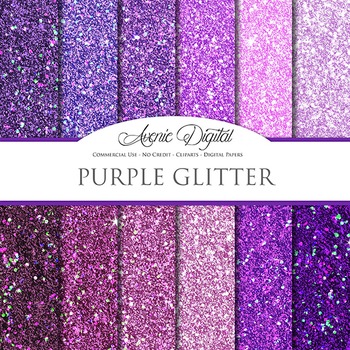 girly Sassy Dark Purple and Silver Digital Paper Download scrapbook paper digital background 20 12x12 JPG glitter foil textures diamonds