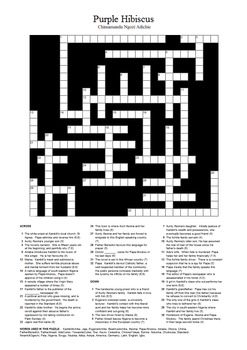 Purple Hibiscus Crossword Puzzle by M Walsh TPT