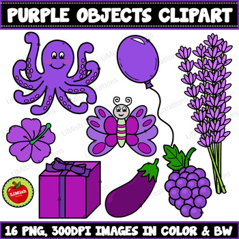Purple Things Clip Art, Things that are Purple, Color Clip Art