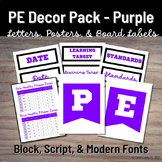 Purple PE Decor: Board Letters, Headers, Labels, & Posters