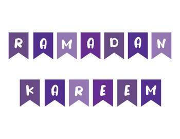 Preview of Purple RAMADAN KAREEM Banners for RAMADHAN Month 2024