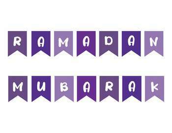 Preview of Purple RAMADAN MUBARAK Banners for RAMADHAN Month 2024