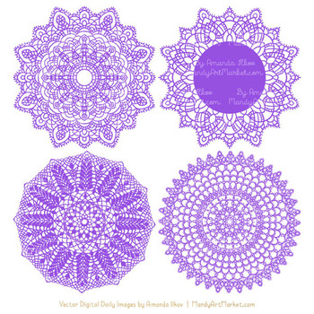 paper doilies purple