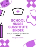 Purple School Nurse Substitute Binder Dividers