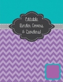 Purple & Teal Binder Cover Pages - Editable