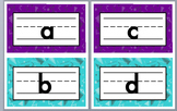 Purple - Teal Lower Case Alphabet Signs and Round Word Wal