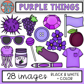 Purple Things • Color Clip Art • SpeakEazySLP