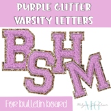Purple Varsity Letters Alphabet