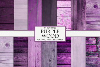 Purple Wood Textures Scrapbook Background Papers Digital Design