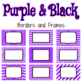 Purple and Black Borders and Frames