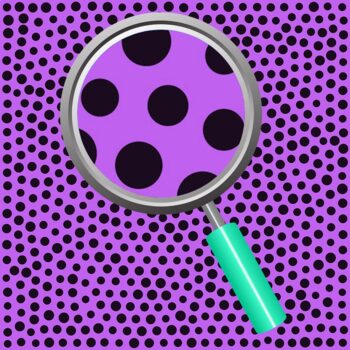 dark purple polka dot background