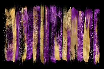 Purple and Gold Brush Strokes Clipart by Digital Curio | TpT