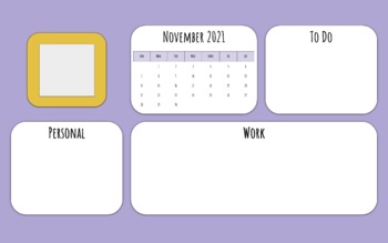 Preview of Purple and Gold Desktop Background Organizer- November