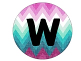 Purple and Teal Chevron Welcome Sign