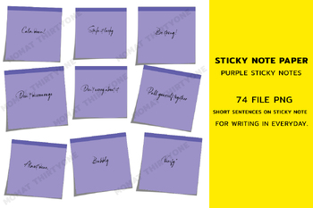 Preview of Purple sticky notes, short quotes for writing in every day