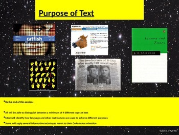Preview of Purpose of Text quiz