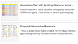 Purposeful Annotation - Printable Chart & Bookmark