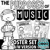Purposes of Music Poster Set {BLACK/WHITE}