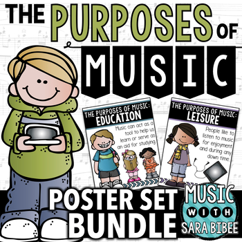Preview of Purposes of Music Poster Set {BUNDLE}