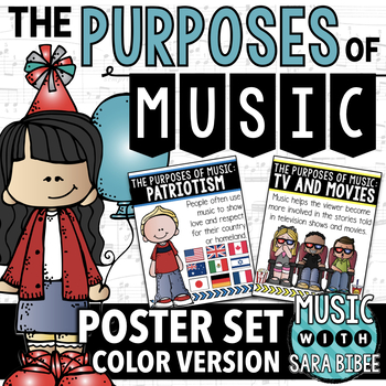 Preview of Purposes of Music Poster Set {COLOR}