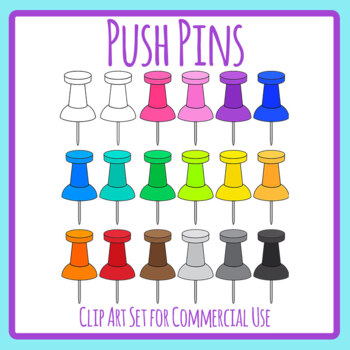 push pin clips - Clip Art Library