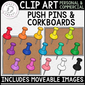 Push pin clip art