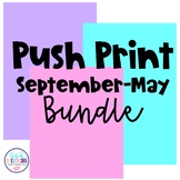 Push Print Bundle - September to May -Speech Therapy