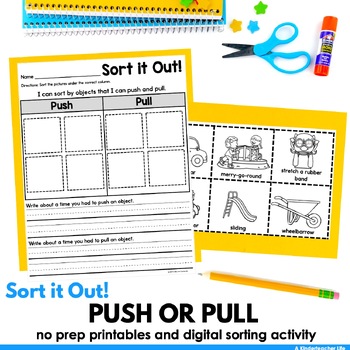 Preview of Push and Pull Sort Digital Version Included