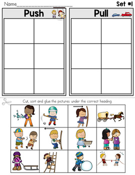 Push And Pull Assessment Worksheets Teachers Pay Teachers