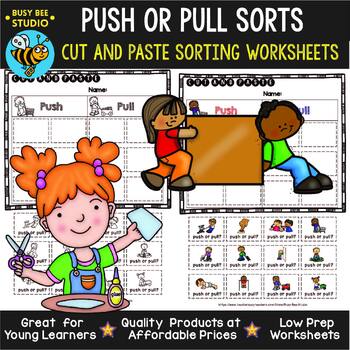 Preview of Push and Pull Sorts | Cut and Paste Worksheet