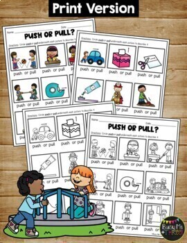 Push and Pull Worksheets, A Force and Motion Activity Grades 1, 2, & 3 