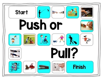 Preview of Forces and Motion Review: Push and Pull Board Game! (NGSS- K-PS2-1)