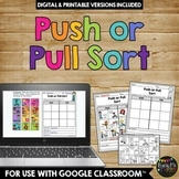 Push or Pull Sort Worksheet Activity Force and Motion Prin