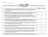 Push or Pull? worksheet **WITH KEY!**