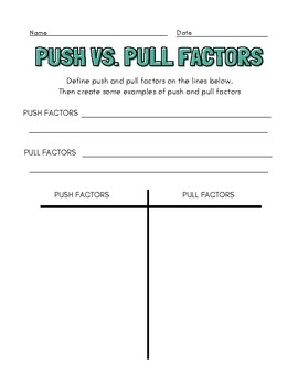 pull factors examples
