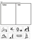 Push/Pull Sort - Motion and force
