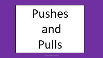 Preview of Pushes and Pulls Vocabulary Cards