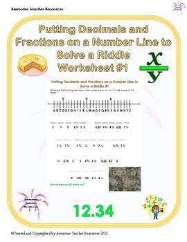 Preview of Putting Decimals in Order Riddles: Thousandths Place Worksheet #1