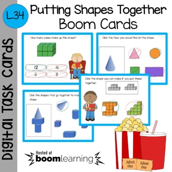 Preview of Putting Shapes Together Boom Cards - Digital Task Cards
