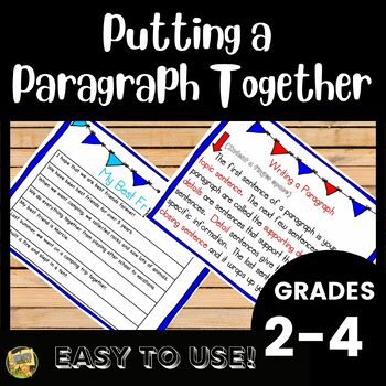 Preview of Putting a Paragraph Together - How to Write a Paragraph - Paragraph Order