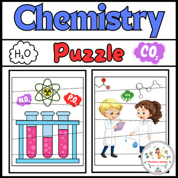 Preview of Puzzle Activities Cut And Paste Chemistry Worksheets