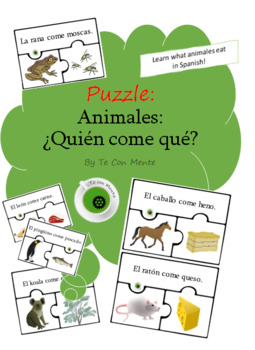Preview of Puzzle - Animales: ¿Quién come qué? by TeConMente