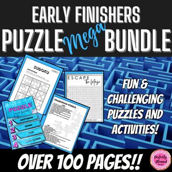 Preview of Puzzle MEGA BUNDLE | Word Search l Maze l End of the Year Games & Activities