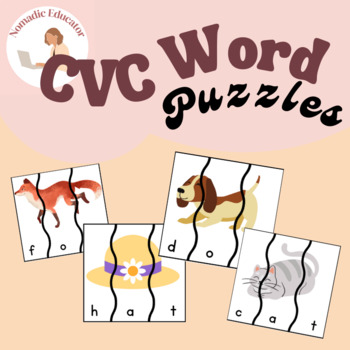 Puzzle CVC words by Vagabond Educator | TPT