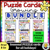 Puzzle Cards GROWING BUNDLE: Writing & Art Craftivity for 