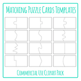 Puzzle Cards Templates for Matching Games Clip Art / Clipa