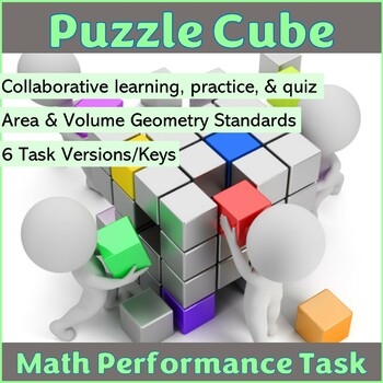 Preview of Surface Area & Volume Geometry 6th Grade SBAC Math Performance Task -Puzzle Cube