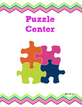 Puzzle Library Center - US Version by Mrs Bos' Classroom | TpT